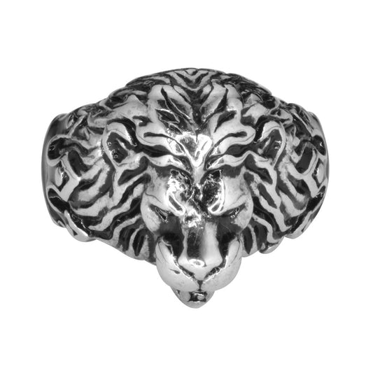 SK1744  Gents Lion King Ring Stainless Steel Motorcycle Jewelry  Size 9-14