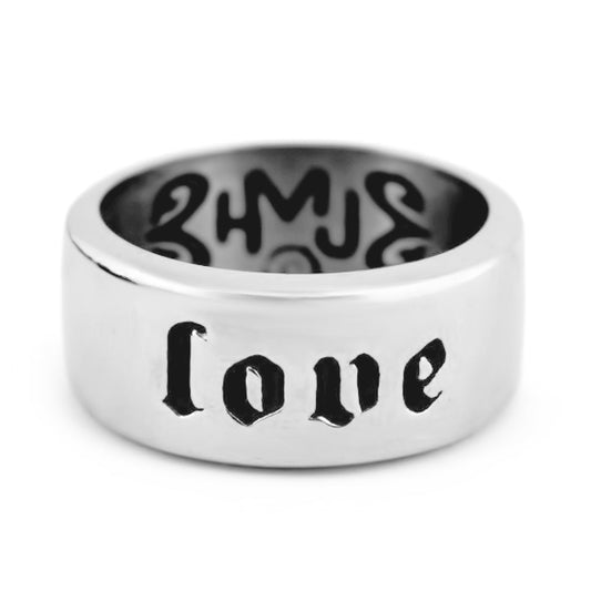 SK2265 Stainless Steel  Love Ring  Sizes 7-15