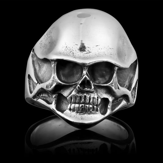 Sterling Silver Black Eyed Skull Ring