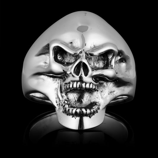 Sterling Silver Screaming Skull Ring