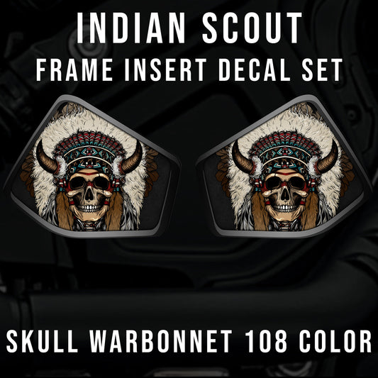 Indian Scout Mid-Frame Insert - Skull Warbonnet 108 Color