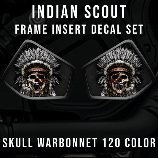 Indian Scout Mid-Frame Insert - Skull Warbonnet 120 Color