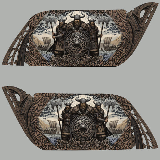 Vikings - New Style Indian Saddlebag Decal Set