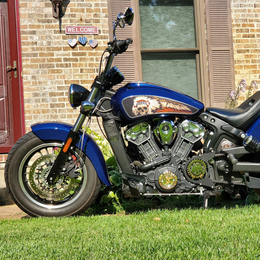 NEW Skull Warbonnet - Indian Scout - Full Tank Color