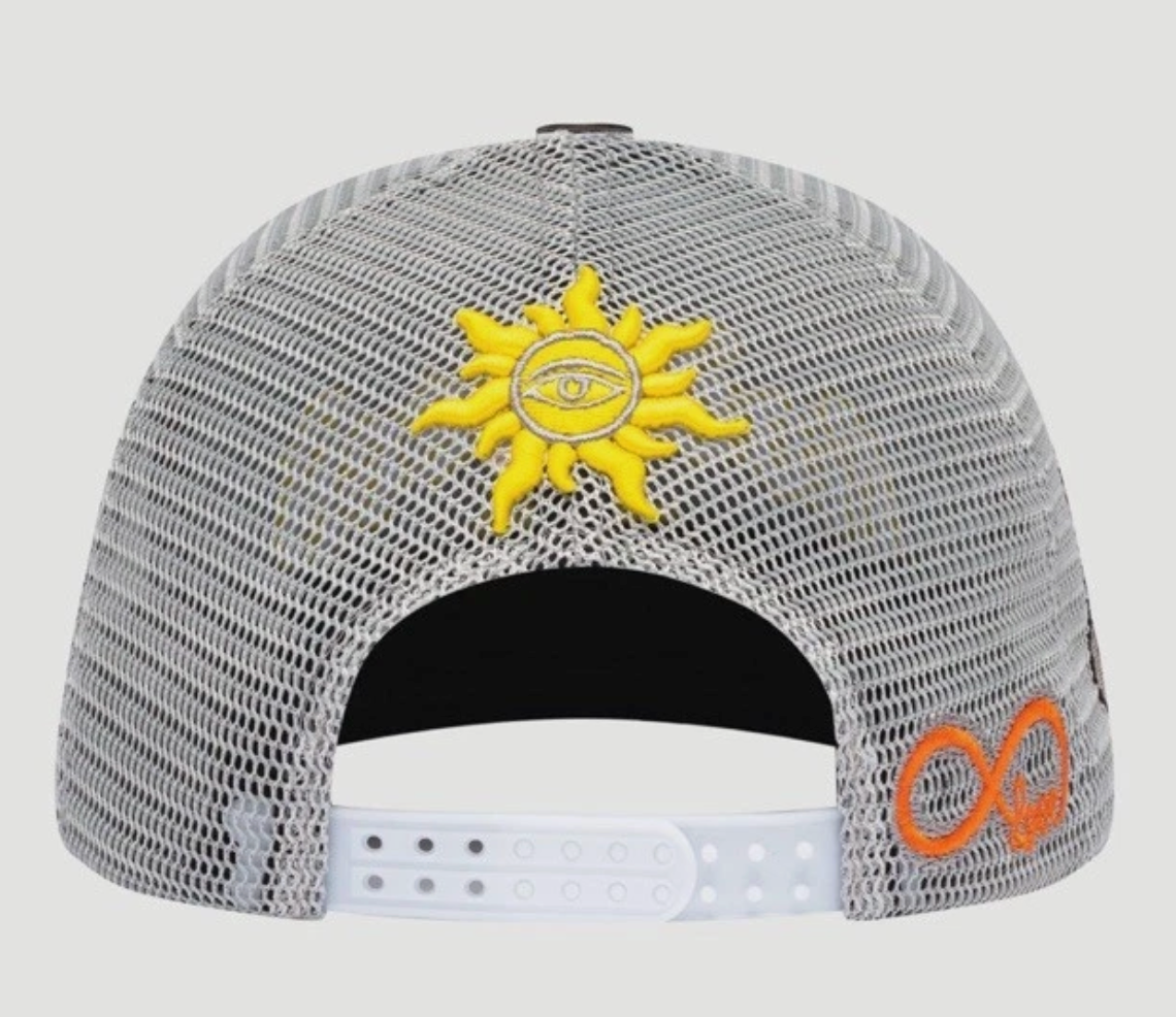 Godspeed Forever Trucker Hat (Grey/Yellow)