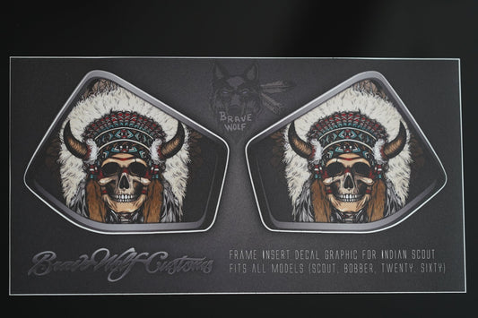 Indian Scout Mid-Frame Insert - Skull Warbonnet 108 Color