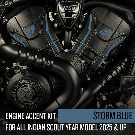 Indian Scout Engine Accent Kit (2025 and up)- Storm Blue