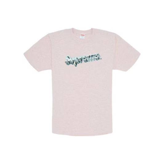 Supreme Chrome Logo Tee Heather Pink