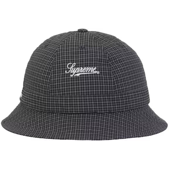 Supreme Cordura Plaid Bell Hat Black