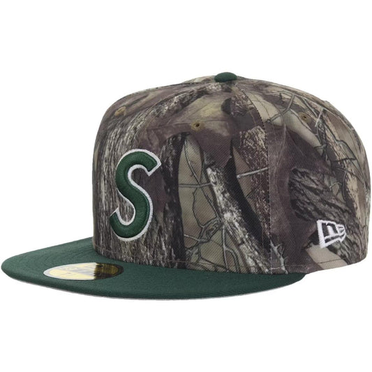 Supreme New Era Reaper S Logo 59Fifty Fitted Hat Woodland Camo