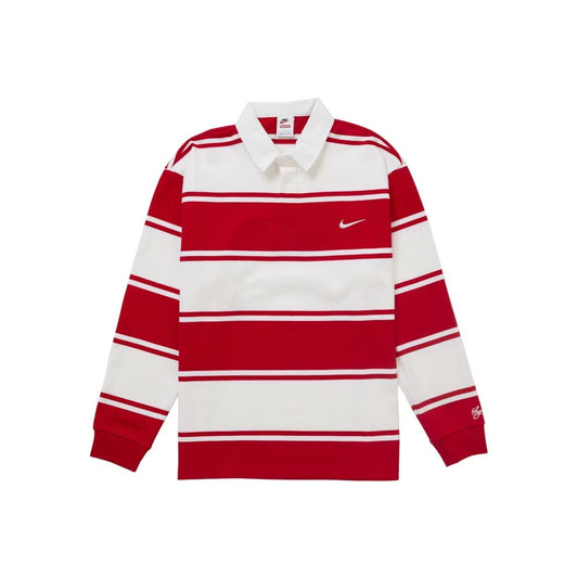 Supreme Nike Stripe Rugby Red