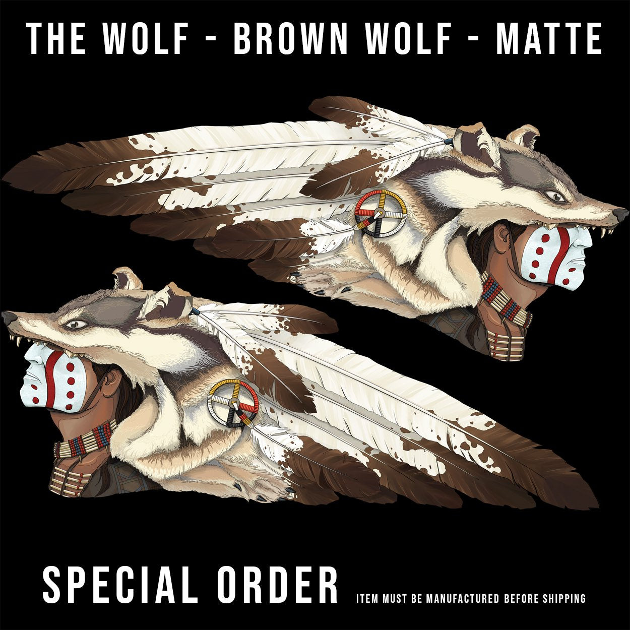 CLEARANCE-The Brown Wolf-Universal Tank Decals