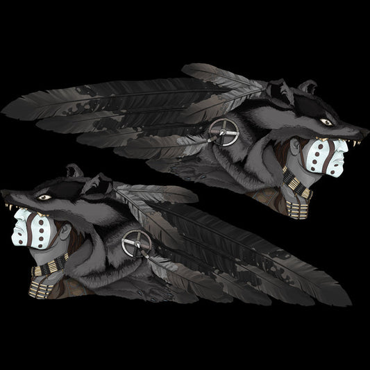 CLEARANCE -The Black Wolf - Dark-Universal Tank Decals