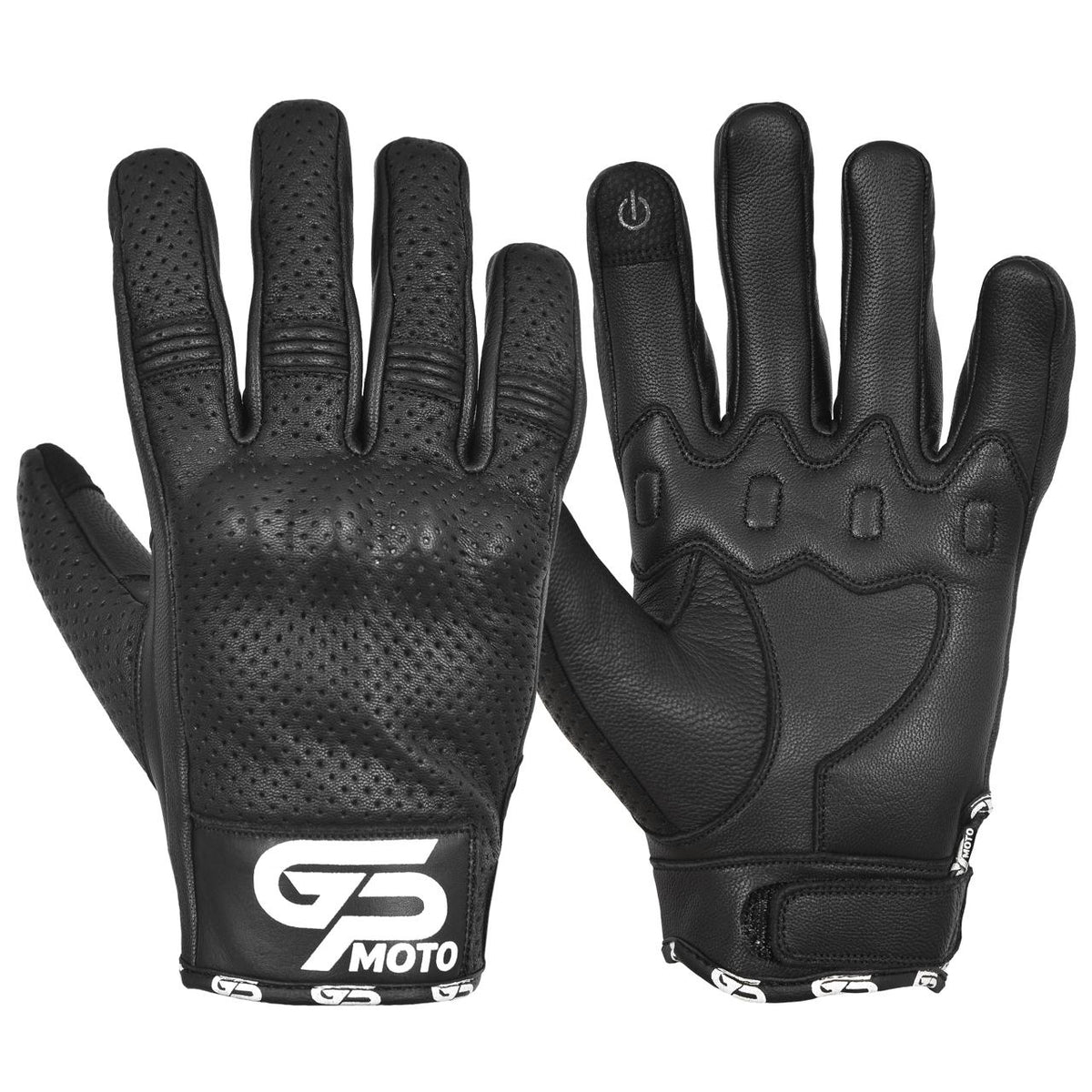 Air Flow Short Motorbike Gloves Leather (Hidden Knuckle)