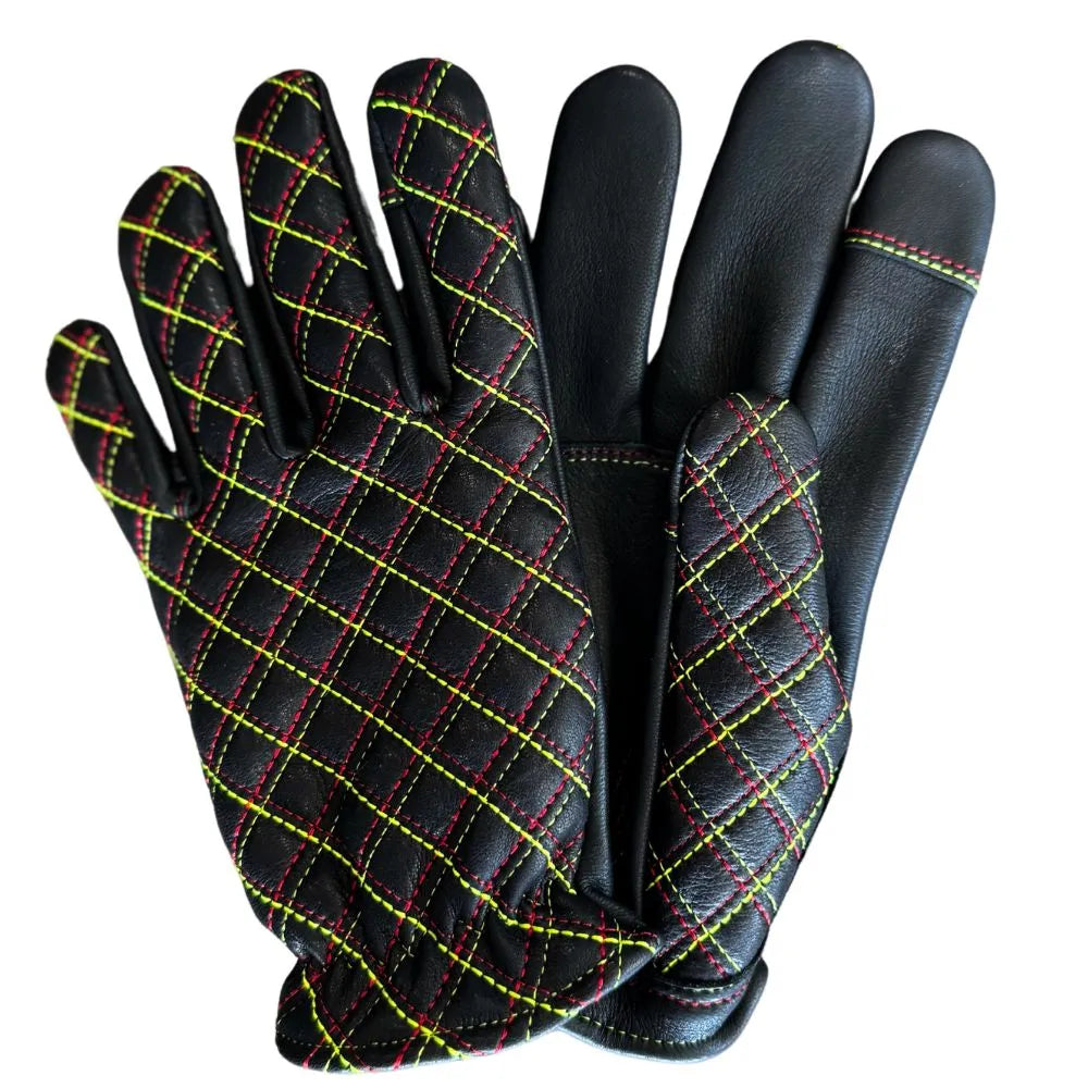 Legendary Double-Diamond Stitched Deerskin Short Wrist Touchscreen Gloves