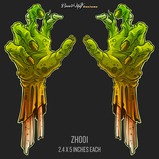 Zombie Hands 001-Color Anywhere Decal Set