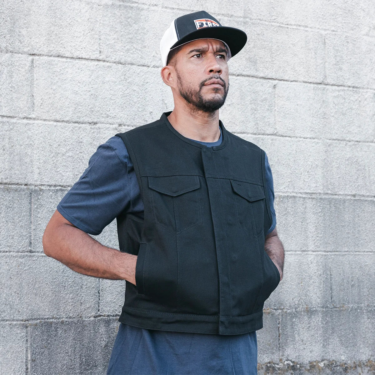 Lowside Men's Motorcycle Twill Vest