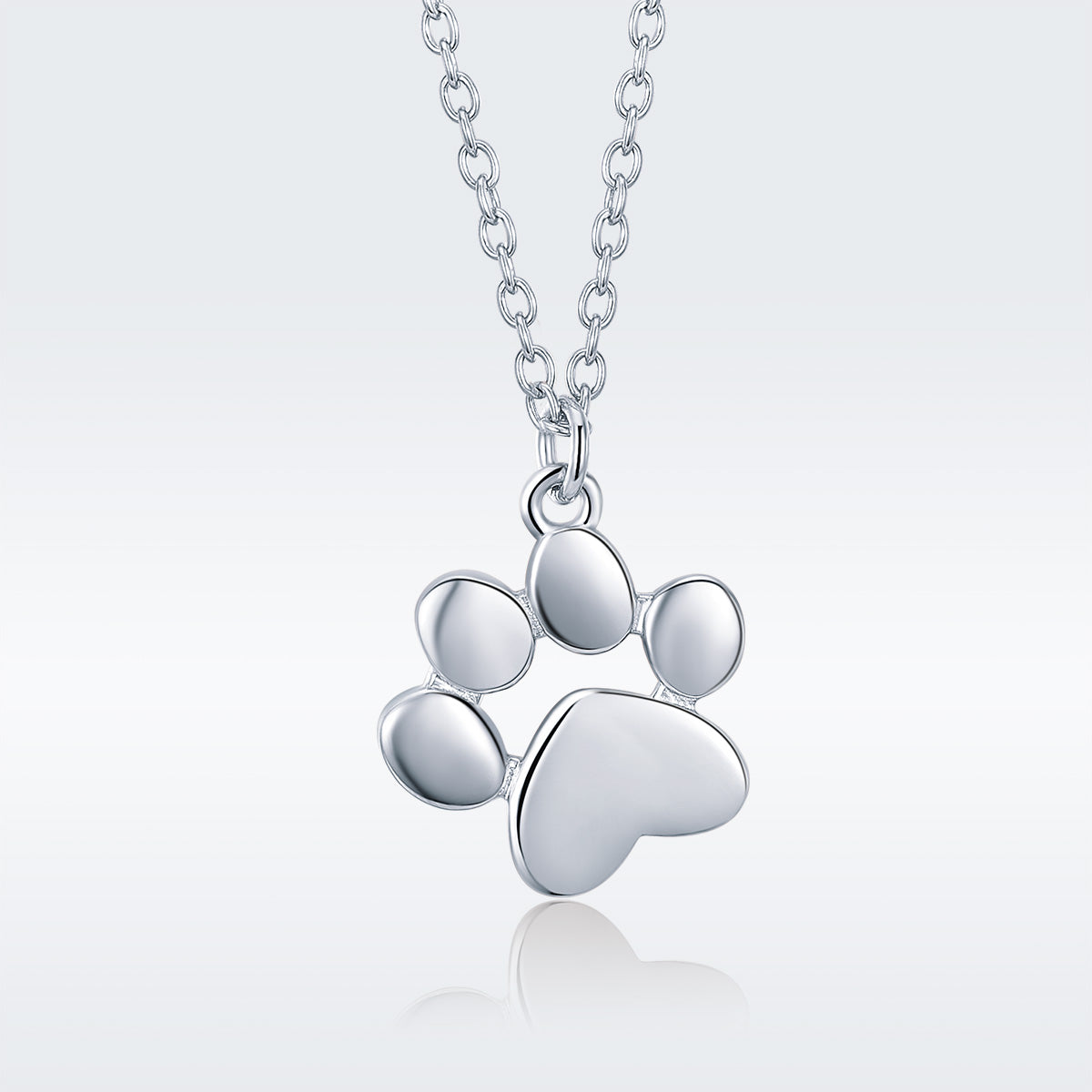 925 Sterling Silver Necklace with SCN Pendant 1.5x1.4cm for Women