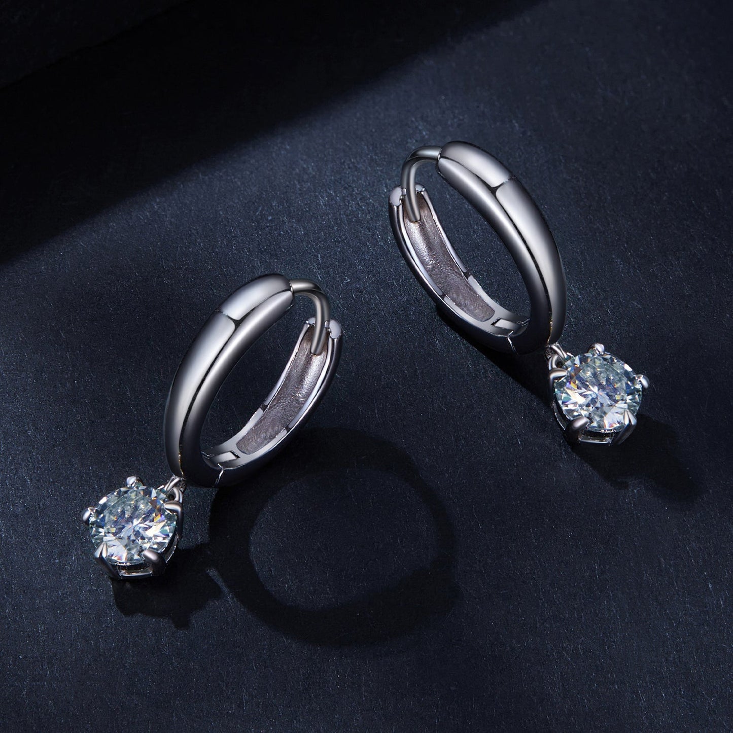 S925 Sterling Silver 0.50 Carat Moissanite Earrings for Women