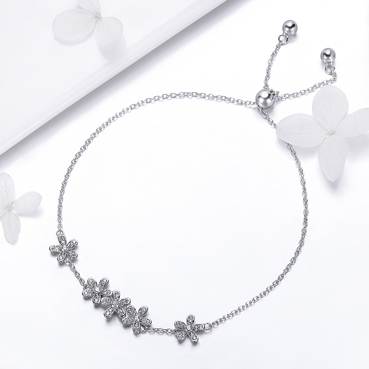 925 Sterling Silver Bracelet 22cm for Women