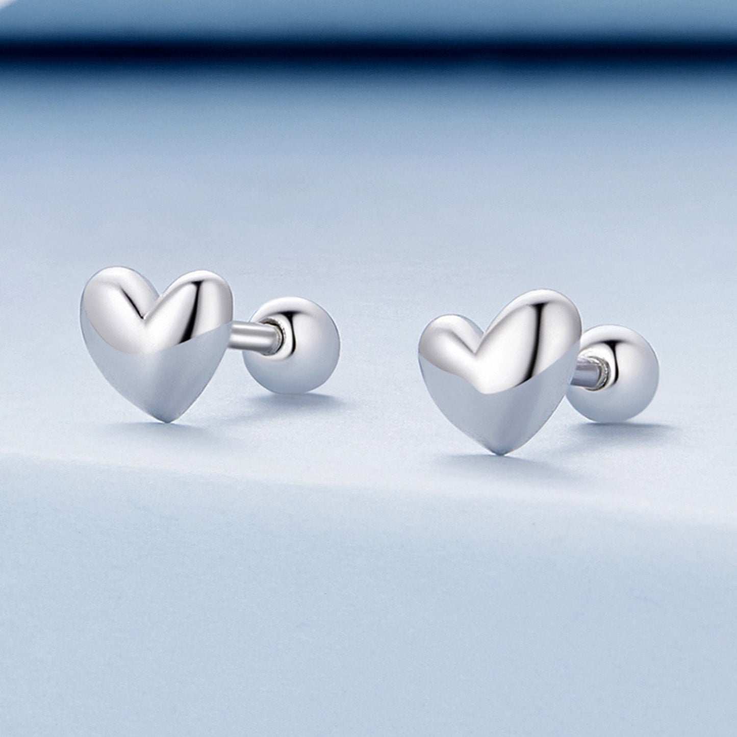 925 Sterling Silver Plated Platinum 5mm Earrings for Women