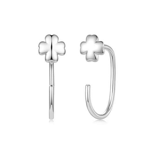 S925 Silver Brass and White Gold Plated 1.4cm Earrings for Women