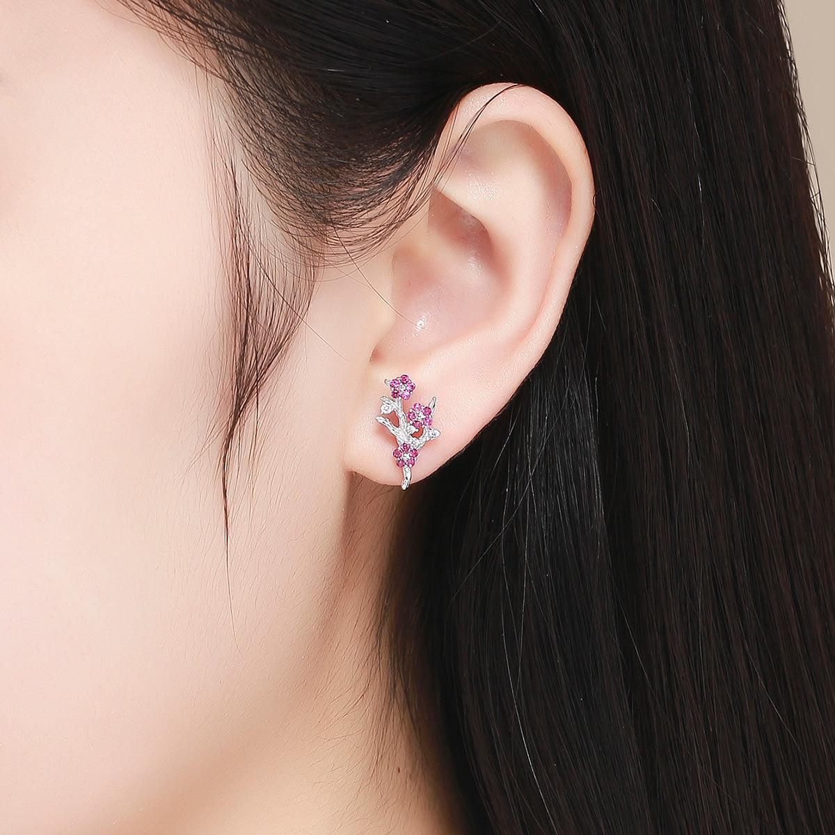 925 Sterling Silver Earrings with Pavé Setting CZ for Women