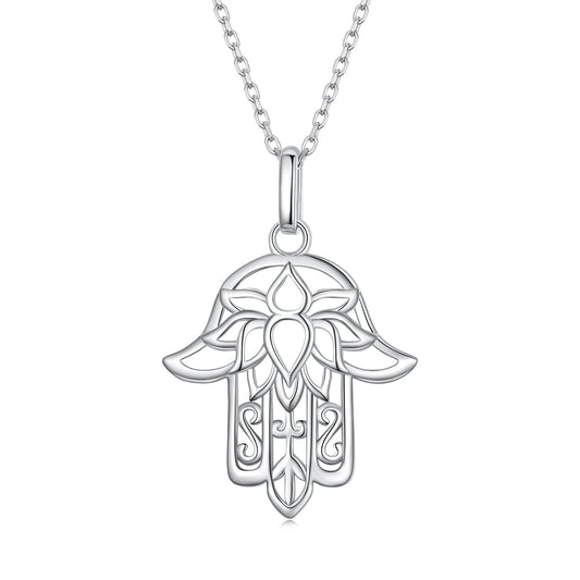 S925 Sterling Silver Plated Platinum Adjustable Necklace for Women