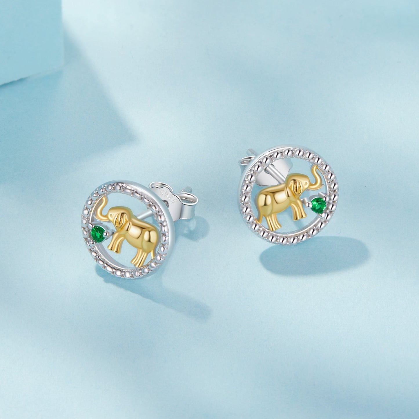 925 Sterling Silver Earrings with CZ in White Gold Plated for Women