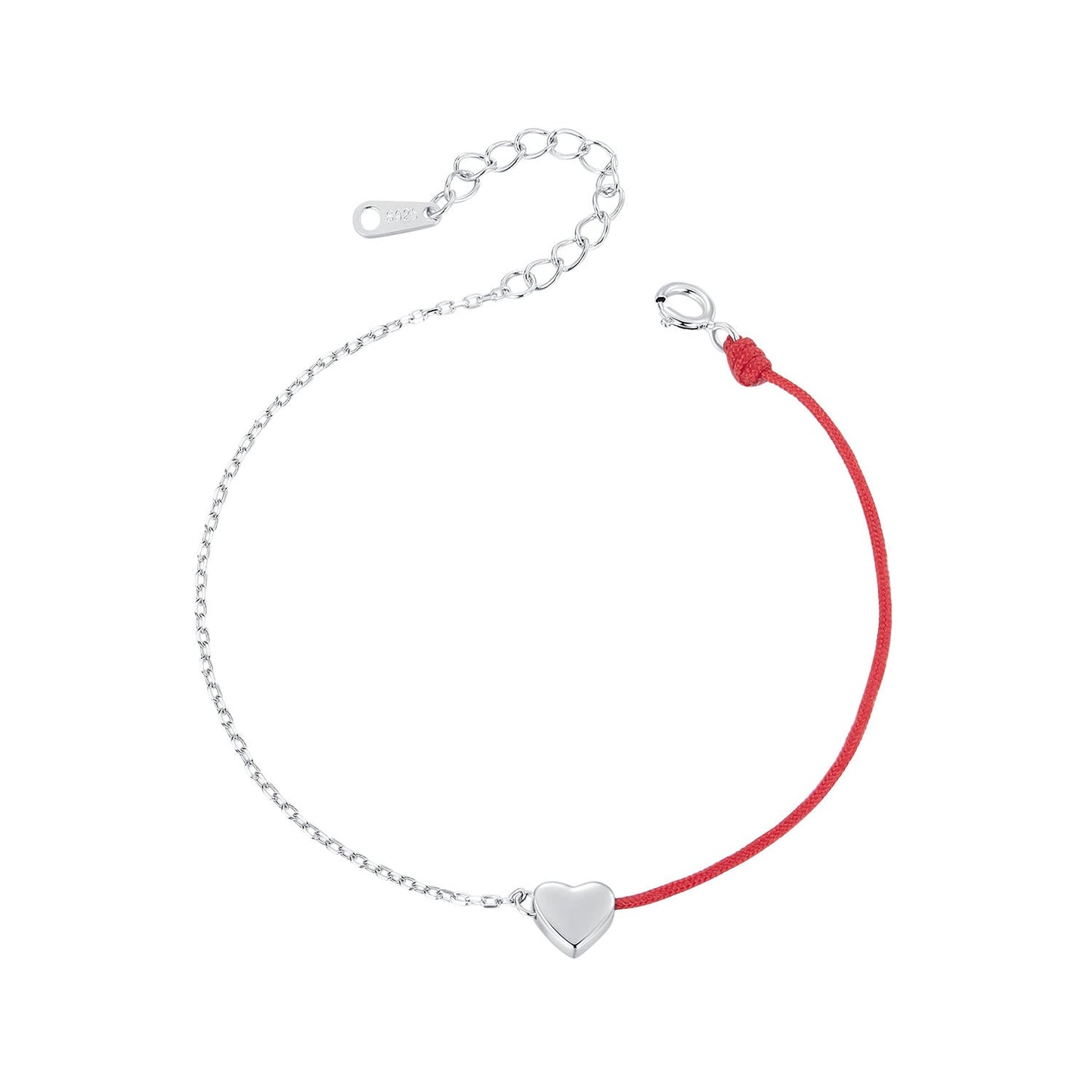 925 Sterling Silver & Plated White Gold 160+30mm Bracelet