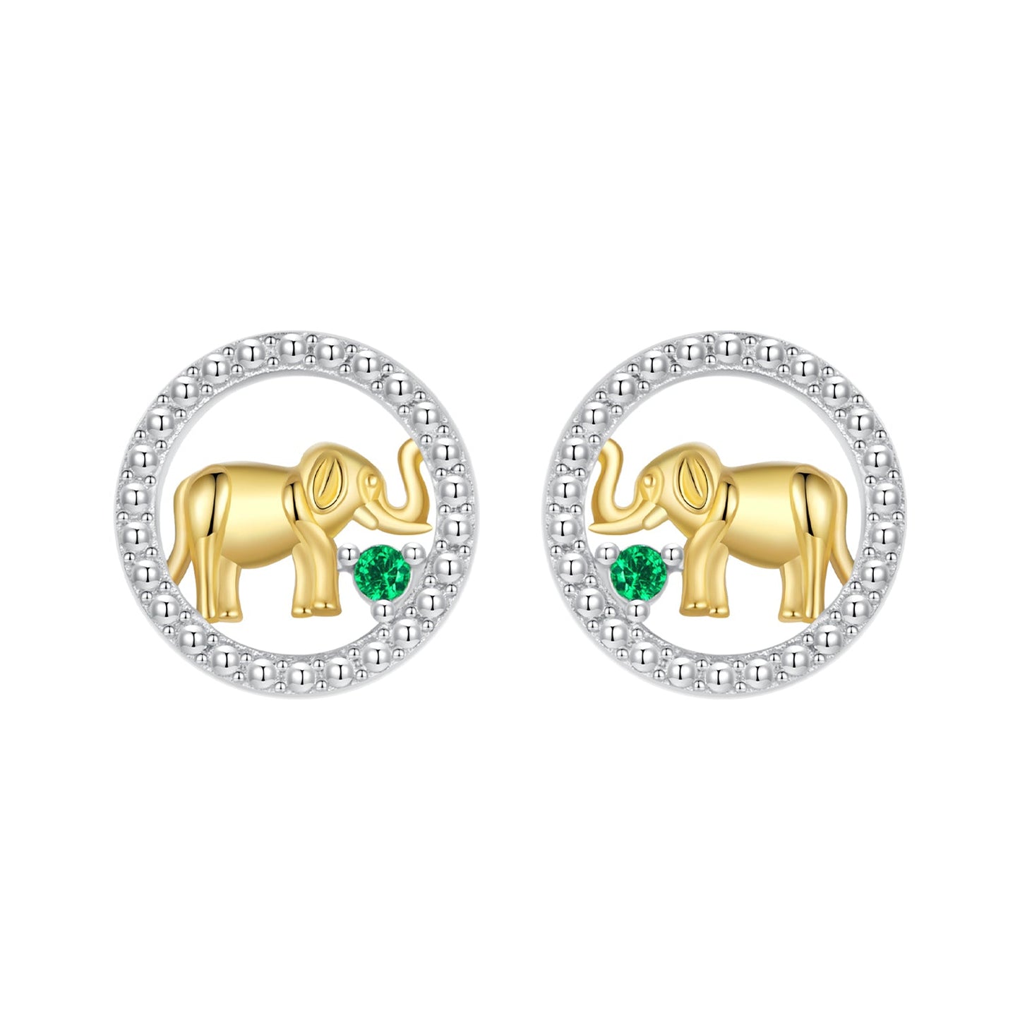 925 Sterling Silver Earrings with CZ in White Gold Plated for Women