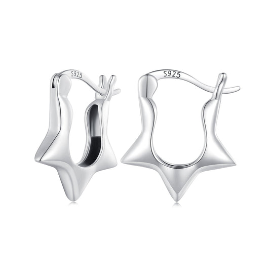 S925 Sterling Silver Earrings for Women - Oxidized Silver, 17x4mm
