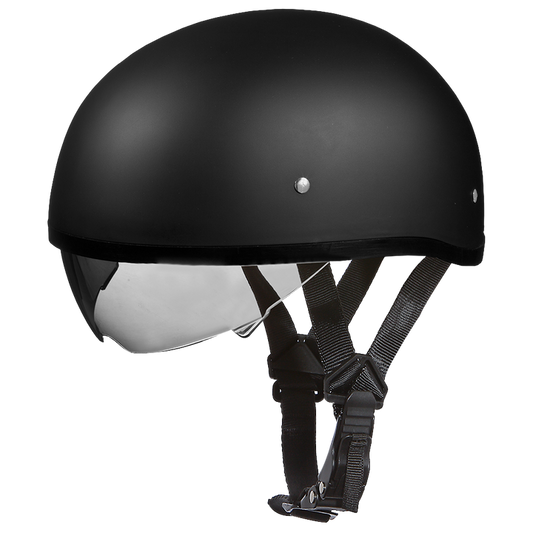 DOT Daytona Skull Cap Half Shell Motorcycle Helmet With Inner Shield