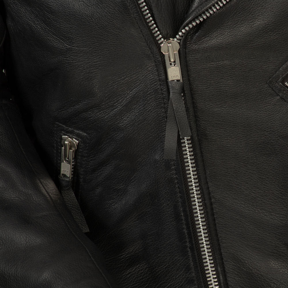 Fillmore Men's Motorcycle Leather Jacket Black