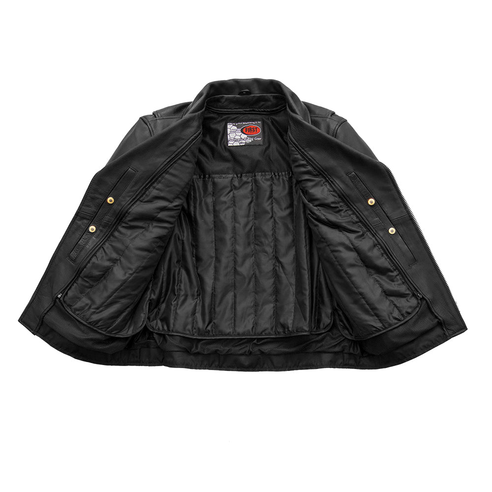 Fillmore Men's Motorcycle Leather Jacket Black