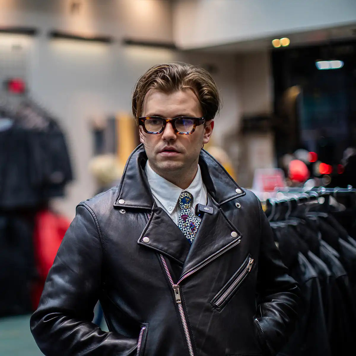 Fillmore Men's Motorcycle Leather Jacket Black