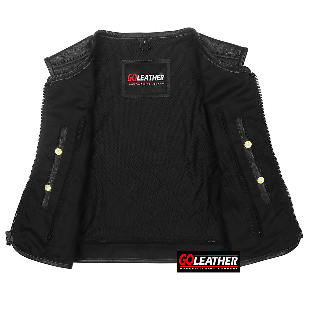 545 Proper Cut Club Vest with Full Side Zippers