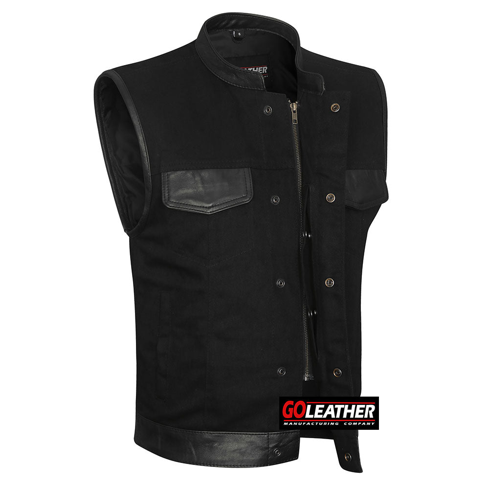 GO370 Denim with Leather Accents