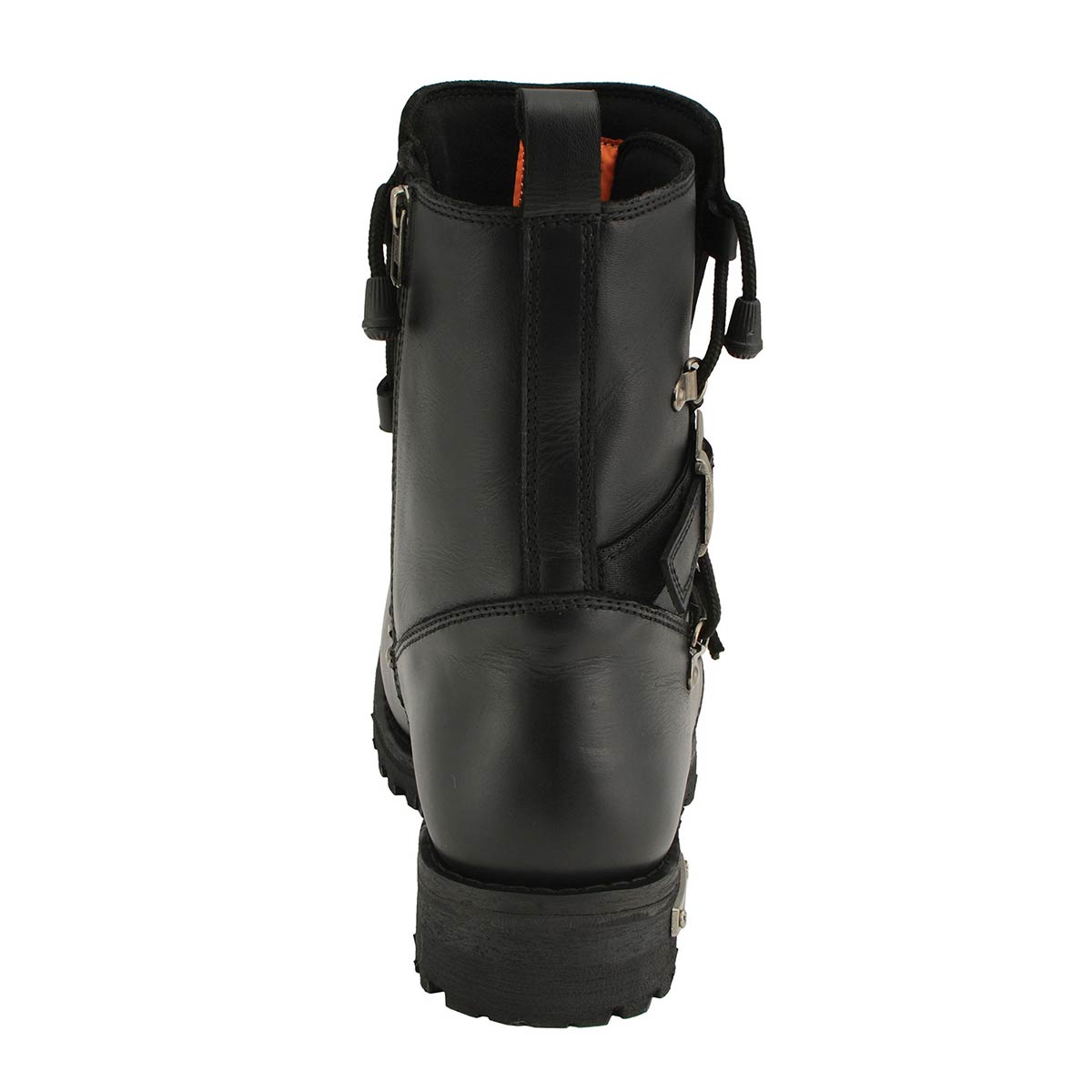 Milwaukee Leather MBM9076 Men’s Black Tactical Logger Leather Boots with Buckle Enhancement