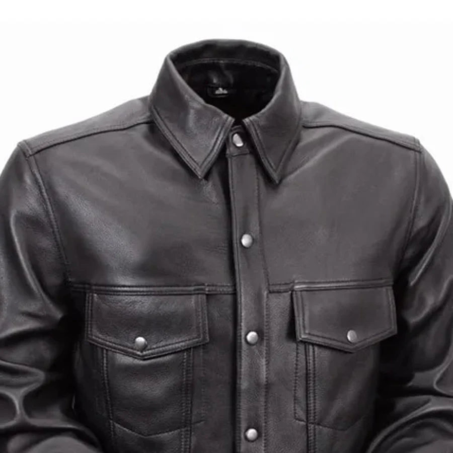 Milestone - Men's Leather Motorcycle Shirt