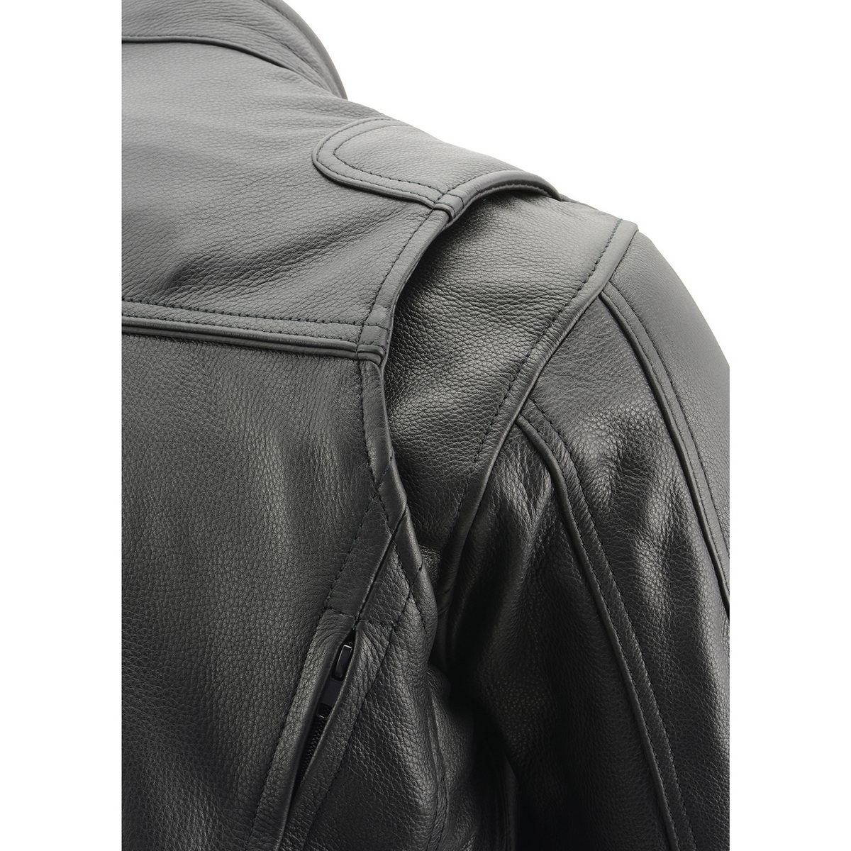 Milwaukee Leather MLM1514SET All Season Black Premium Leather Motorcycle Riders Jacket w/ Heated and Cool-Tec Technology