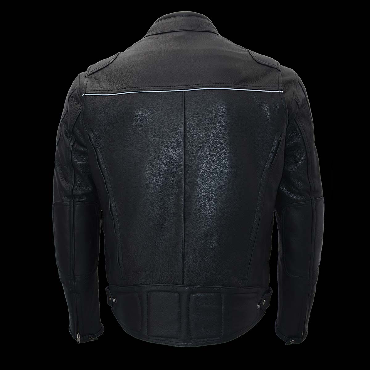 Milwaukee Leather MLM1514SET All Season Black Premium Leather Motorcycle Riders Jacket w/ Heated and Cool-Tec Technology