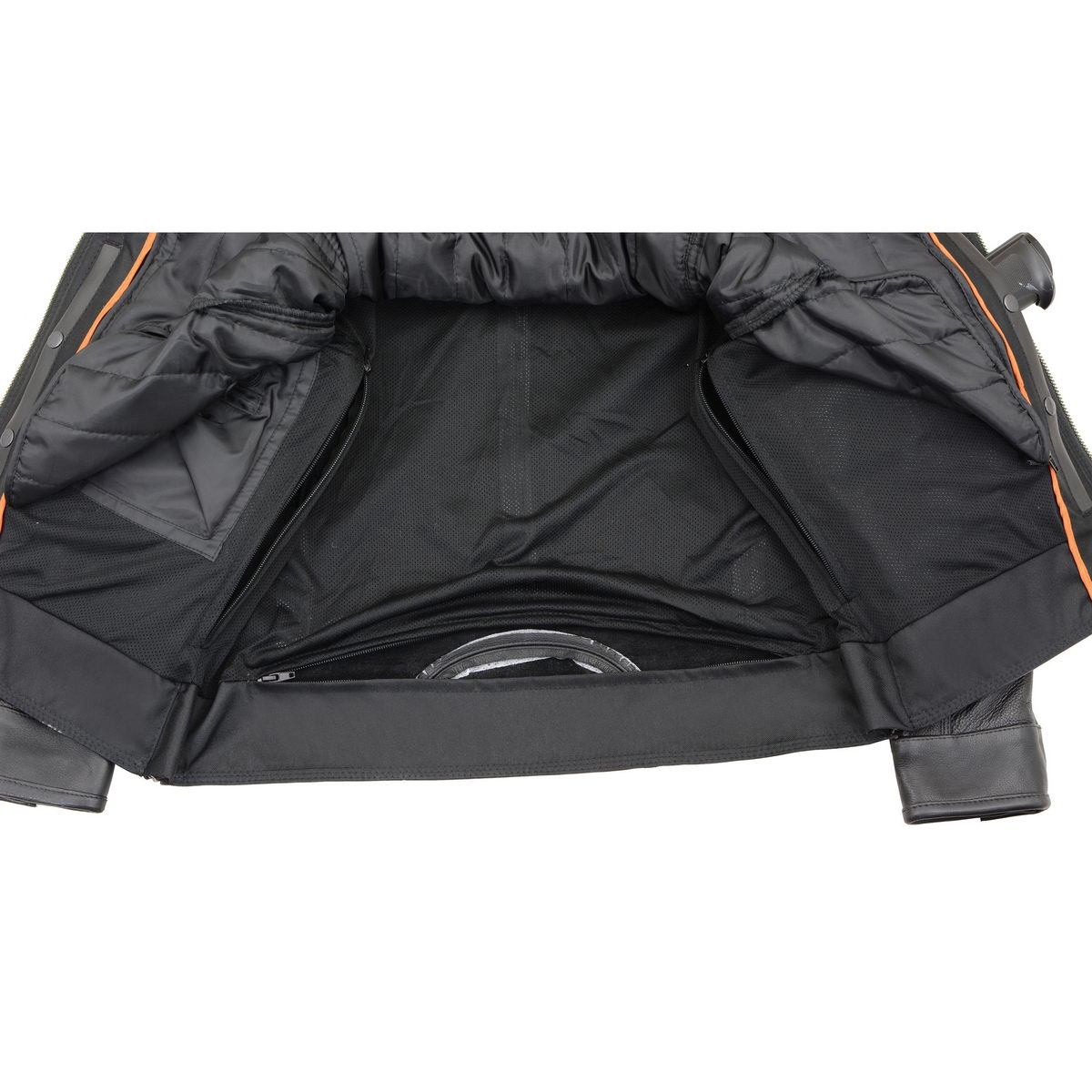 Milwaukee Leather MLM1551 Men's Black Lightweight Premium Leather Motorcycle Jacket w/ Cool-Tec Leather Treatement