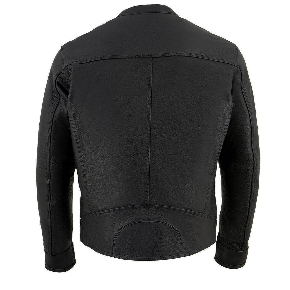 Milwaukee Leather MLM1551 Men's Black Lightweight Premium Leather Motorcycle Jacket w/ Cool-Tec Leather Treatement