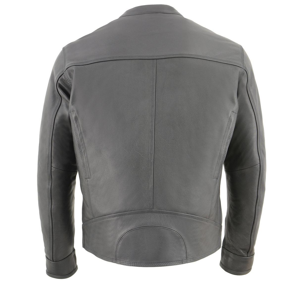 Milwaukee Leather MLM1551 Men's Black Lightweight Premium Leather Motorcycle Jacket w/ Cool-Tec Leather Treatement
