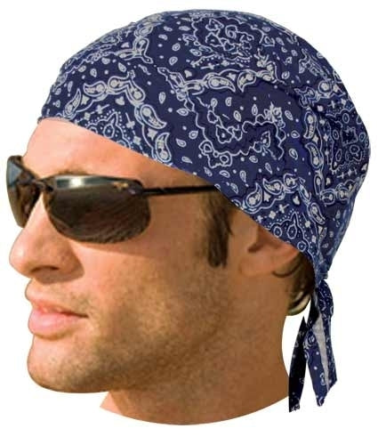 HW2687 Headwrap Paisley Navy