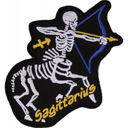 P5472 Sagittarius Skull Zodiac Sign Patch