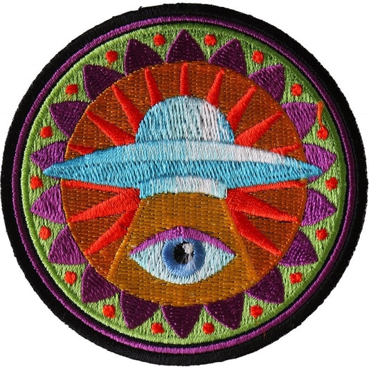 P6729 Spiritual Eye UFO Iron on Patch