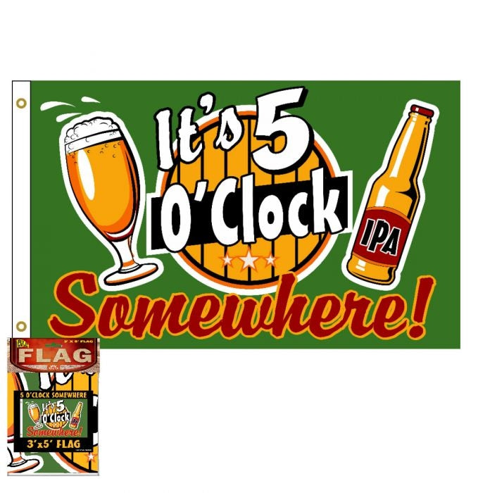 Sf5ocl 5 O'Clock Somewhere 3x5 Flag