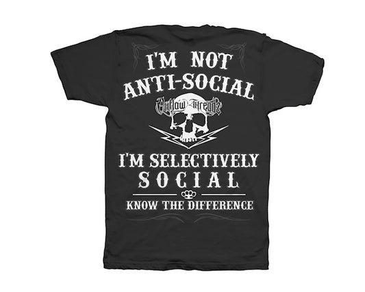 Im Not Anti Social Know The Difference Shirt